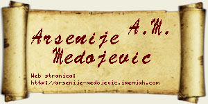 Arsenije Medojević vizit kartica